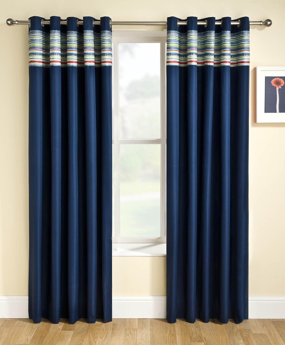 Navy Blue Curtains For Bedroom Pierpointsprings Within Blue Curtains For Bedroom (View 3 of 25)