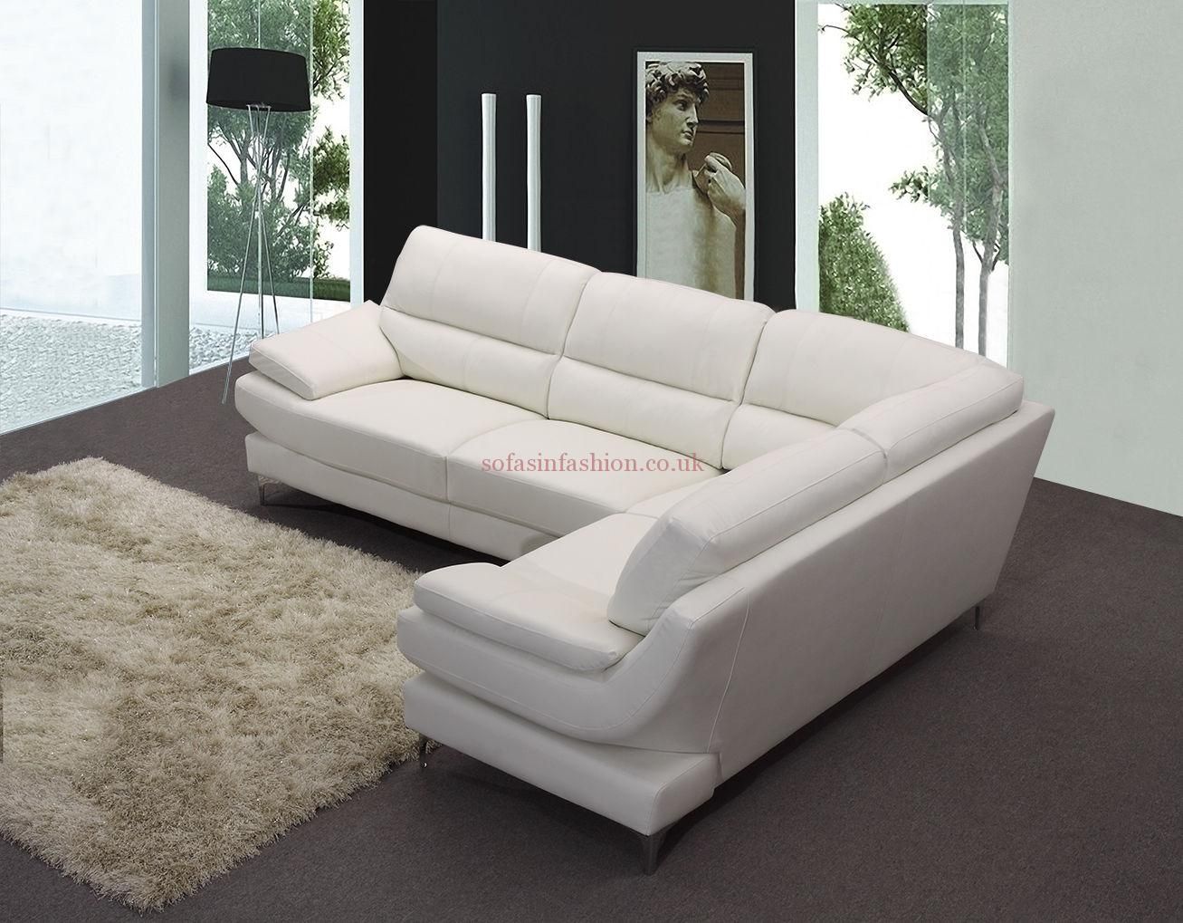 New Ideas White Corner Sofa With White Leather Corner Sofa Monza Throughout White Leather Corner Sofa (View 3 of 15)