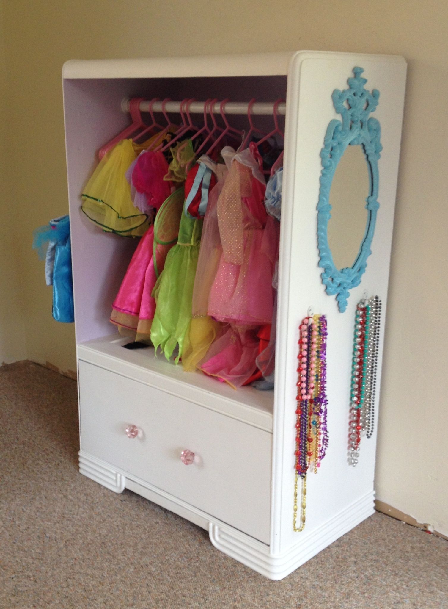 Old Dresser Turned Into A Dress Up Closet Kid Stuff Pinterest With Regard To Kids Dress Up Wardrobe Closet (View 2 of 25)