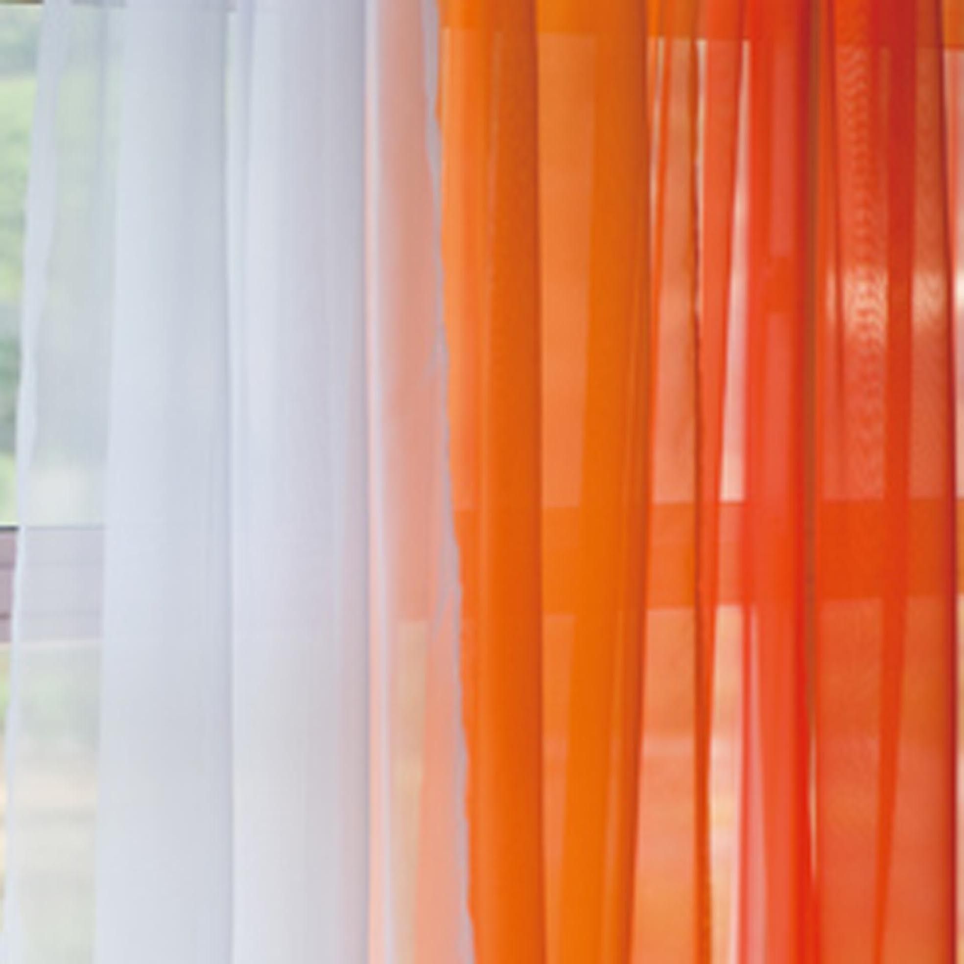 Orange Gradient Panel Set Orange Curtains Curtain Ideas And For Sheer White Curtain Panels (Photo 25 of 25)