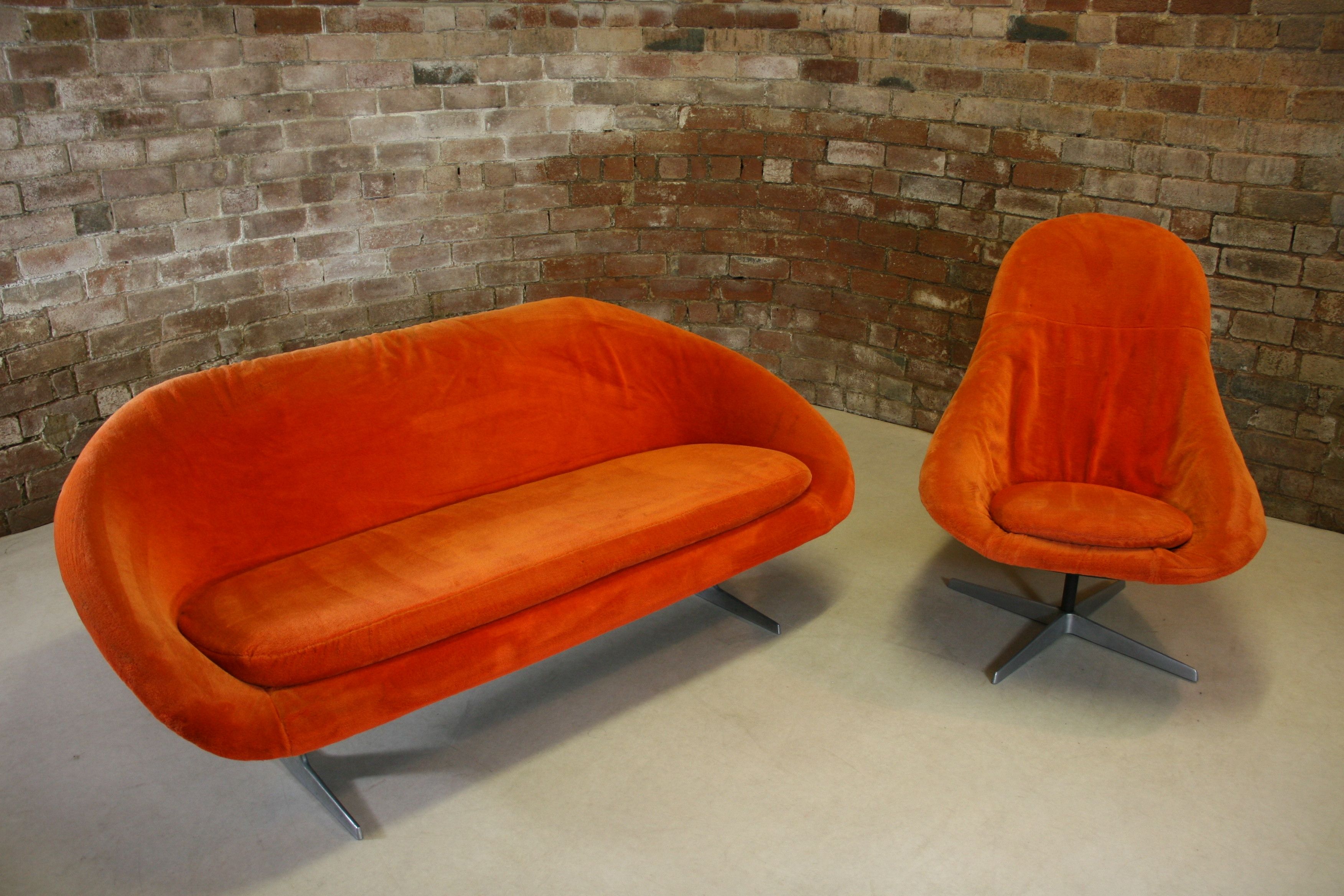Orange Retro Sofa Hereo Sofa Throughout Retro Sofas And Chairs (View 12 of 15)