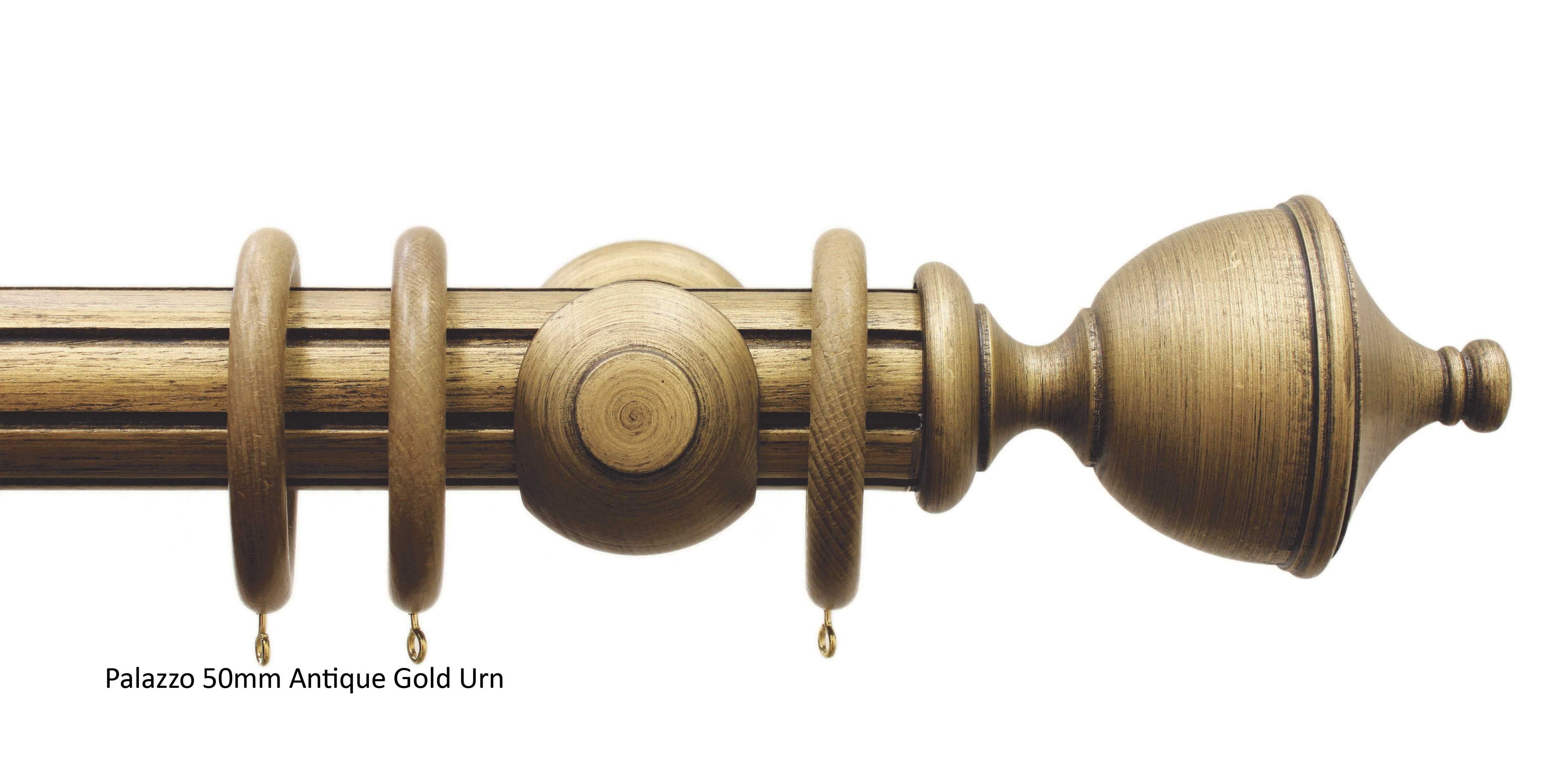 Palazzo 50mm Cream Wooden Curtain Pole With Ball Finials For Wooden Curtain Poles (View 15 of 25)