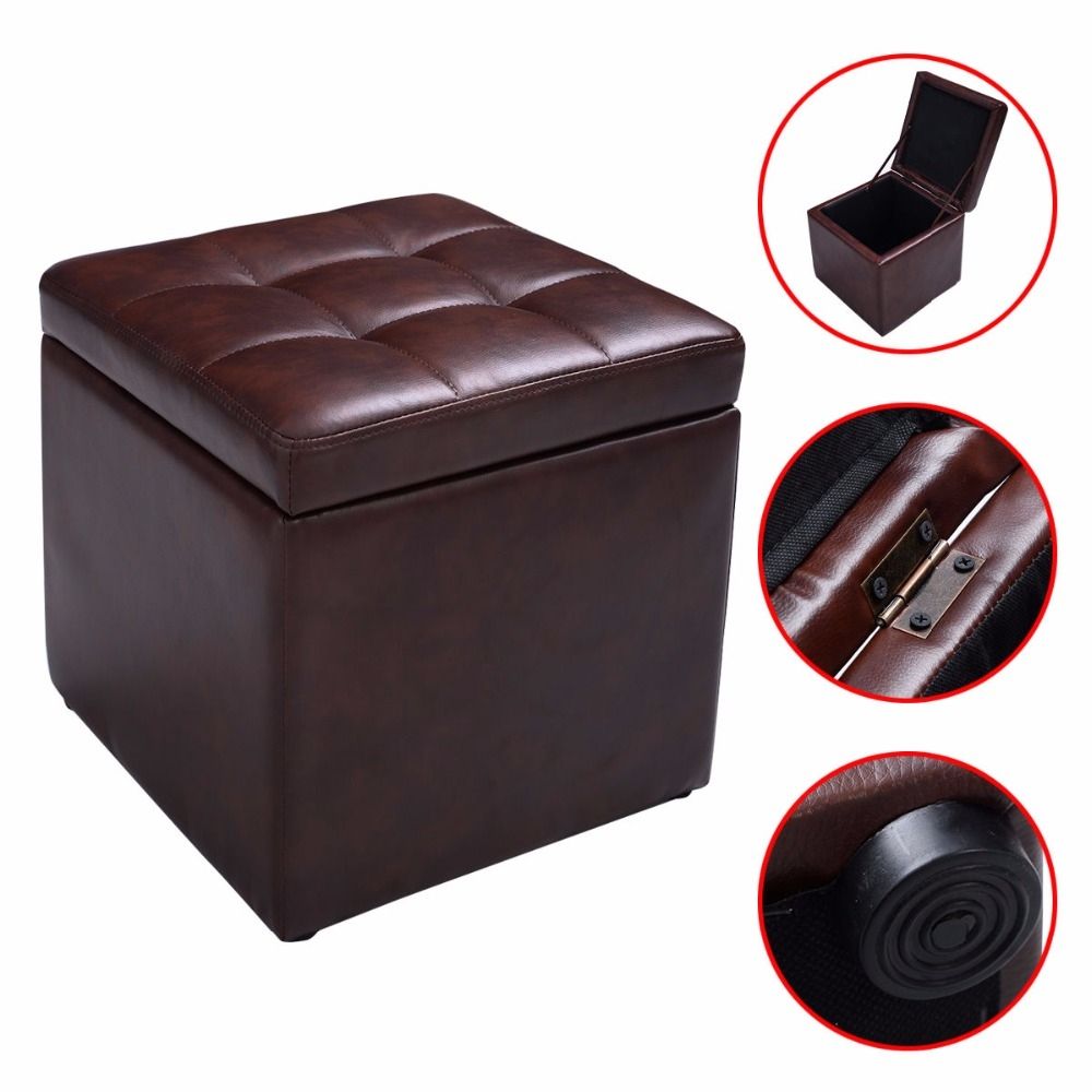 Popular Leather Storage Footstool Buy Cheap Leather Storage Throughout Cheap Footstools And Pouffes (View 4 of 15)