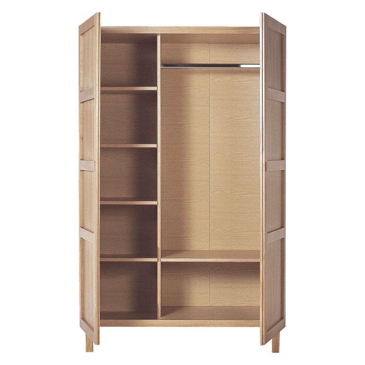 Radius Oak 2 Door Wardrobe Buy Now At Habitat Uk Regarding Wardrobes With Shelves And Drawers (View 14 of 15)