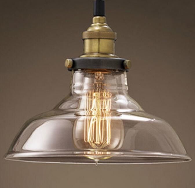 Remarkable Well Known Pendant Light Edison Bulb Pertaining To Rh Loft Pendant Lights Nordic American Glass Bowl Hanging Lamp (View 5 of 25)