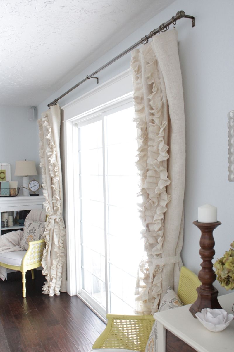 Remodelaholic How To Sew Ruffled Burlap Curtains Within Burlap Curtains (View 11 of 25)