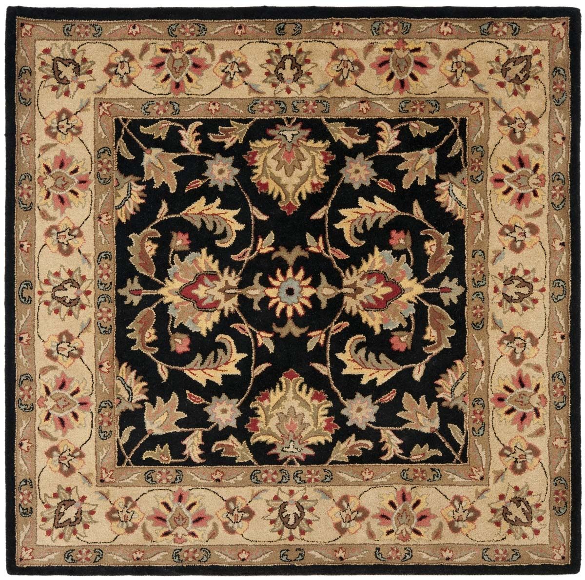 Rug Hg957a Heritage Area Rugs Safavieh Inside Black And Gold Oriental Rugs (View 6 of 15)