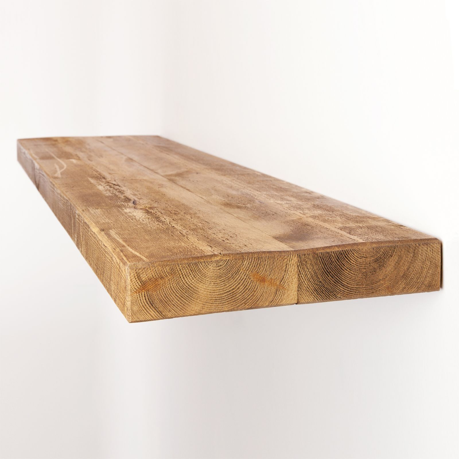 Rustic Floating Shelf 12×2 Solid Pine Funky Chunky Furniture Inside Floating Shelf 50cm (Photo 11 of 15)