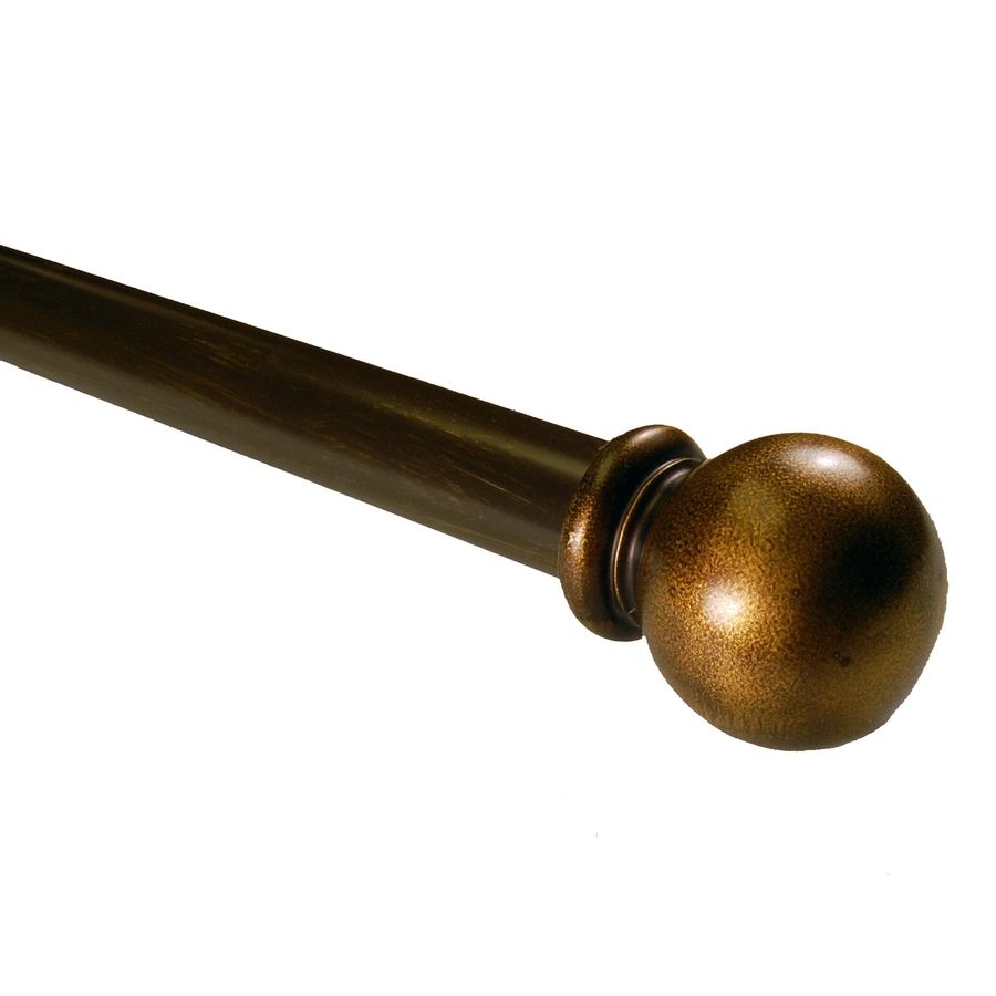 Shop Bcl Drapery Classic Ball 48 In To 82 In Antique Gold Steel With Regard To Antique Curtain Rods (View 5 of 25)