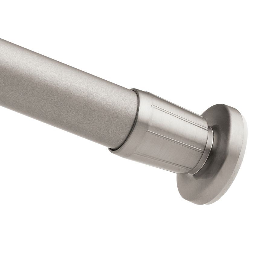 Shop Moen Donner 625 In Brushed Nickel Adjustable Single Shower Regarding Adjustable Rods For Curtains (View 15 of 25)