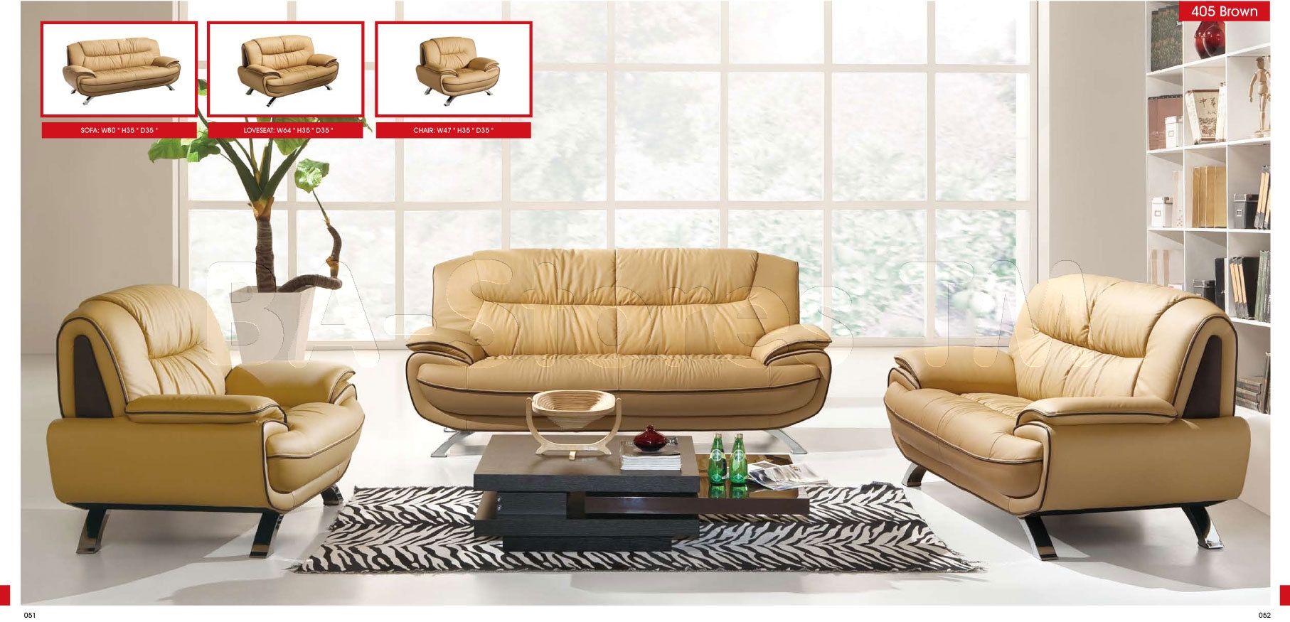 Sofa And Chair Sets 405 Modern Living Room Set Brown Sofa Loveseat With Regard To Living Room Sofa And Chair Sets (View 8 of 15)