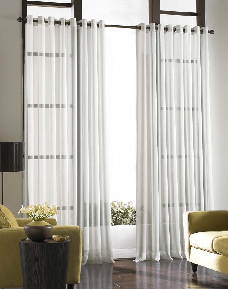 Soho Voile Lightweight Sheer Grommet Curtain Panel Curtainworks In Sheer Grommet Curtain Panels (View 1 of 25)