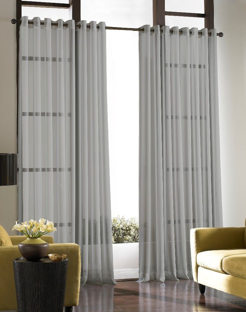 Soho Voile Lightweight Sheer Grommet Curtain Panel Curtainworks With Regard To Sheer Grommet Curtain Panels (View 4 of 25)