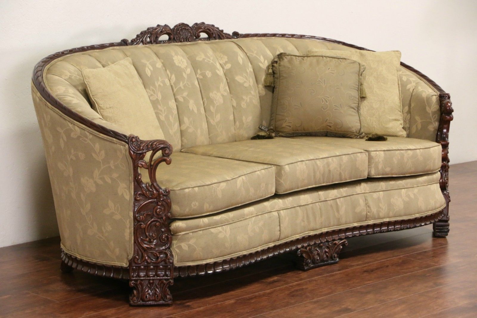 Sold Carved Sofa Club Chair Set 1930s Vintage New Pertaining To 1930s Sofas (View 15 of 15)