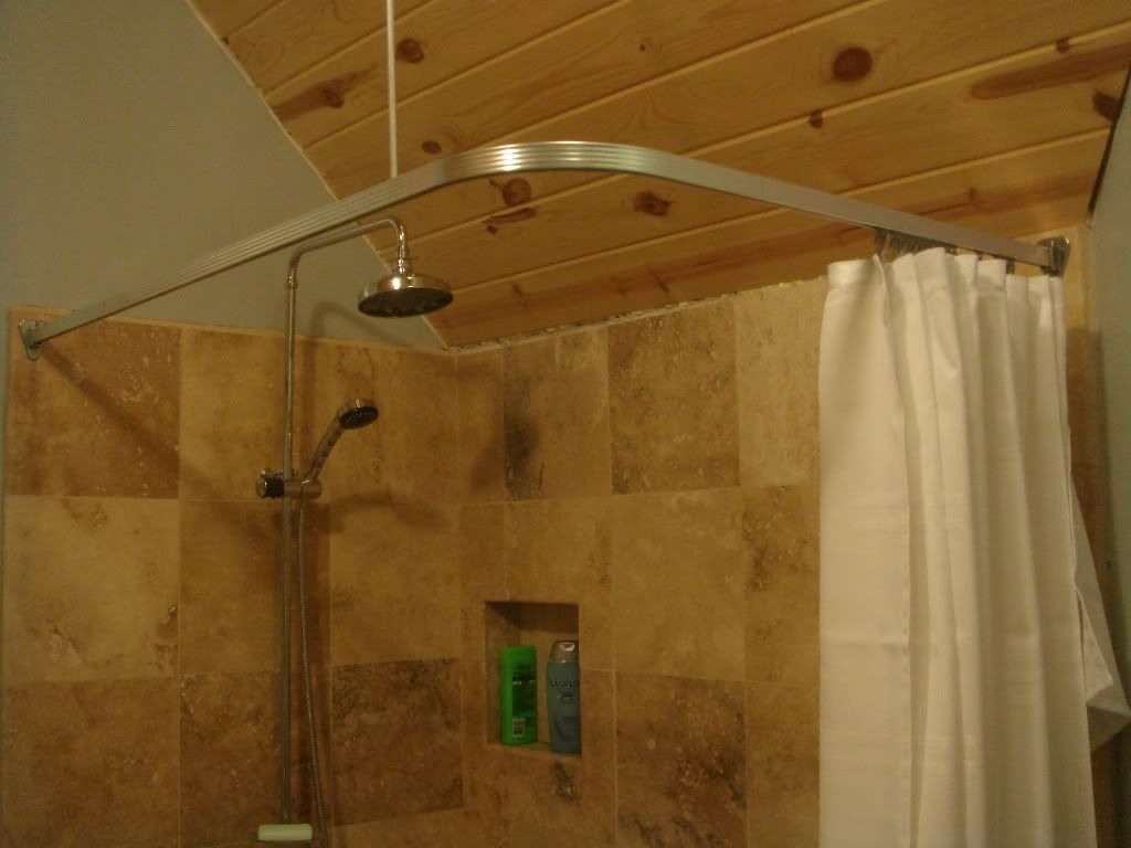 Startling Wall Mounted Shower Curtain Rod Bathroom Mount Gordyn With Regard To Shower Curtain Wall Mounts (View 3 of 25)