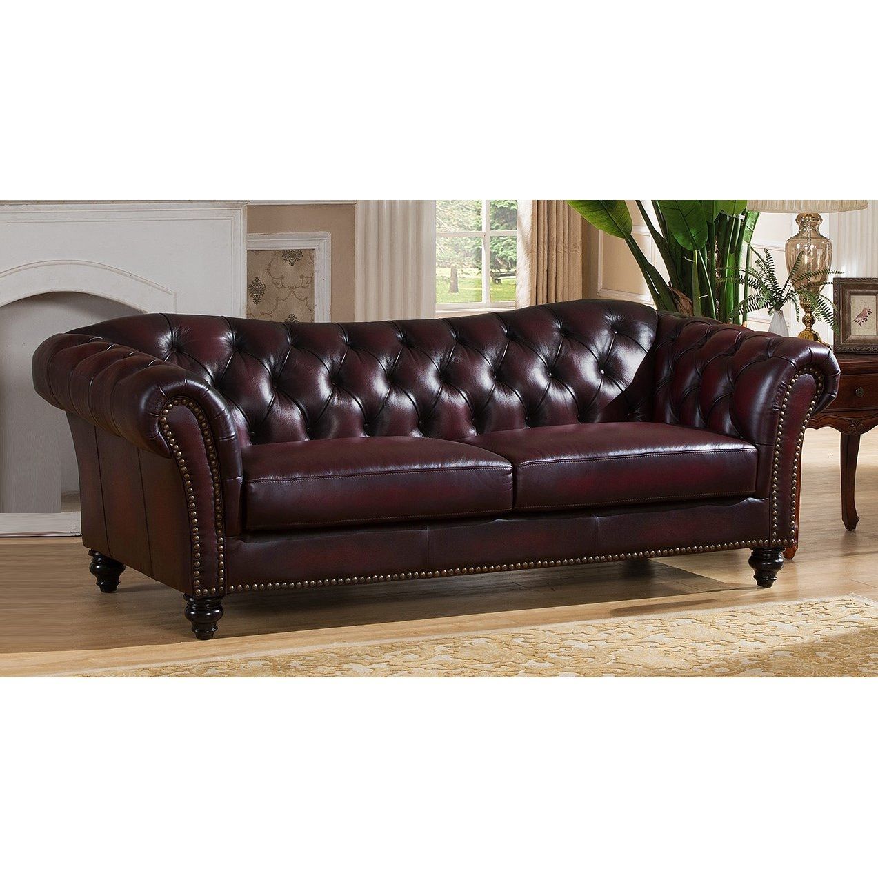Storage Canterbury Leather Chesterfield Style 3 Seater Sofa Throughout Canterbury Leather Sofas (View 1 of 15)