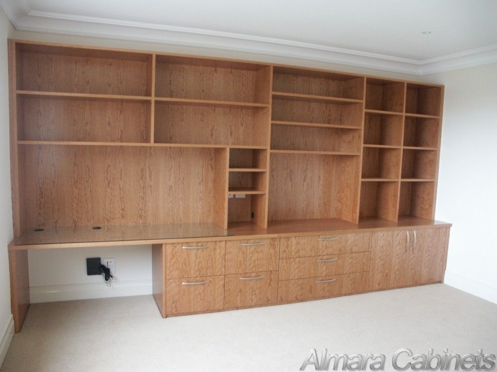 Study Office Wall Units Bookshelves Melbourne Regarding Office Wall Cupboards (View 8 of 15)