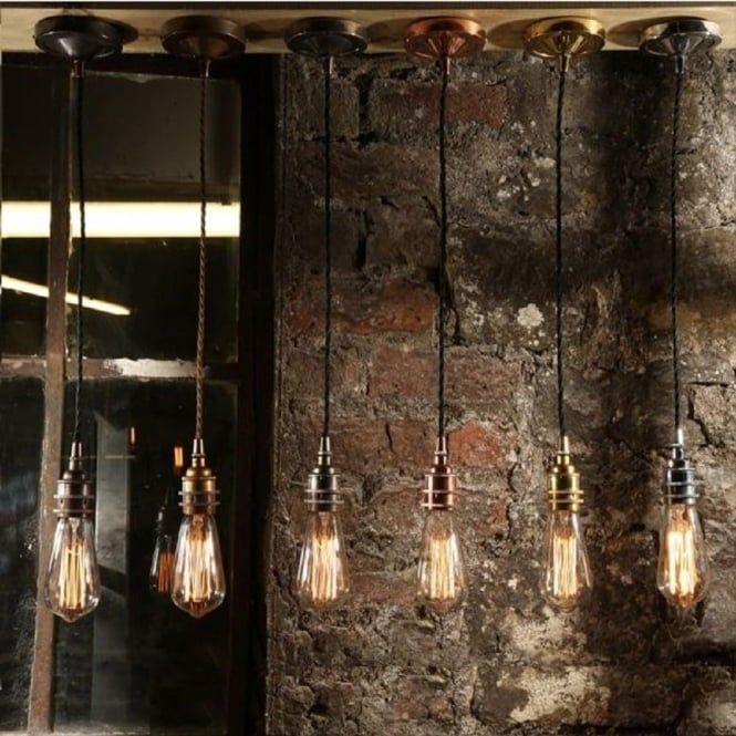 Stunning Common Bare Bulb Filament Single Pendants For Industrial Hanging Ceiling Pendant Use With Bare Edison Vintage Bulbs (View 12 of 25)