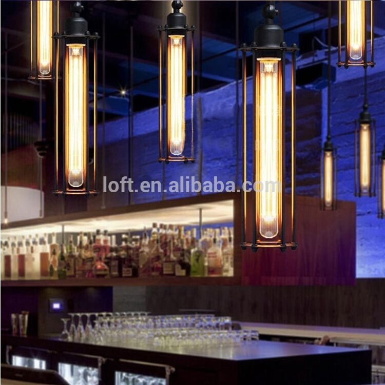 Stunning High Quality Restaurant Pendant Lights Within Wholesale Industrial Black Long Cylindrical Industrial Metal Lamp (Photo 25 of 25)