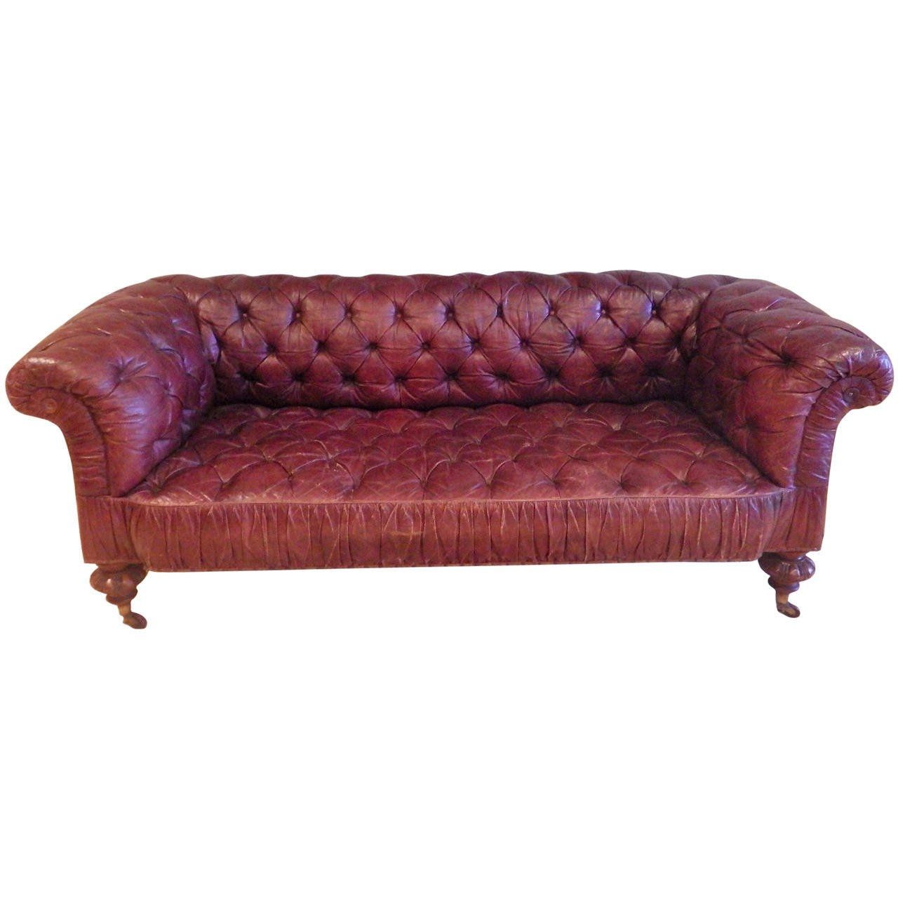 Superb Victorian Leather Sofa Circa 1870 For Sale At 1stdibs In Victorian Leather Sofas (View 1 of 15)