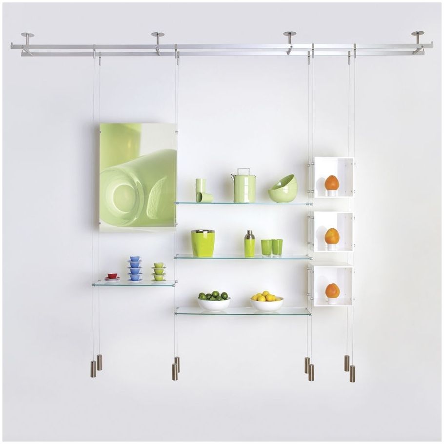 Suspended Glass Shelving Systems Design Modern Shelf Storage And Throughout Suspended Glass Shelf (Photo 4 of 15)