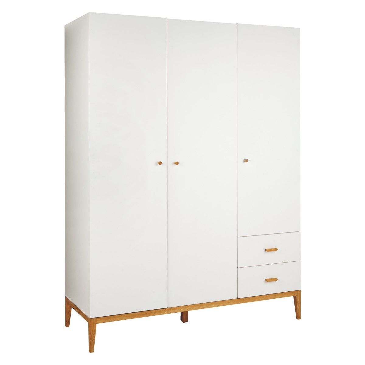 Tatsuma White And Ash 3 Door Wardrobe Buy Now At Habitat Uk Regarding 3 Door White Wardrobes (Photo 9 of 25)