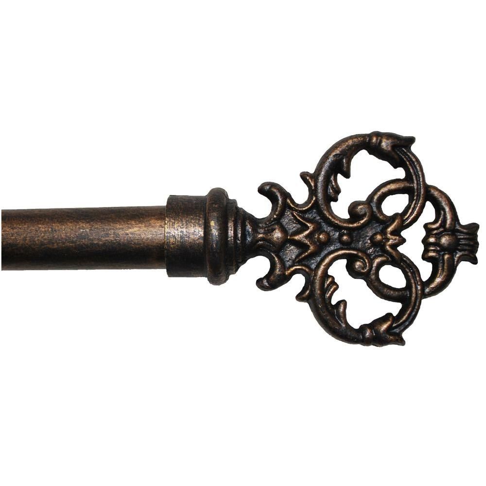 The Artifactory 80 In 160 In Matte Black New Orleans Metal Throughout Metal Curtain Rod Finials (View 17 of 25)