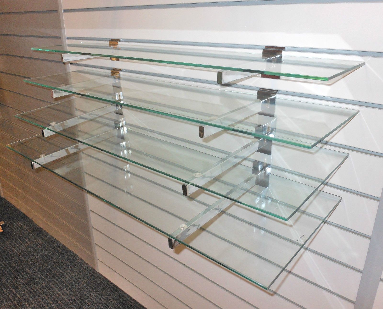 Toughened Glass Shelf Home Furniture Diy Ebay Pertaining To Smoked Glass Shelf (View 8 of 15)