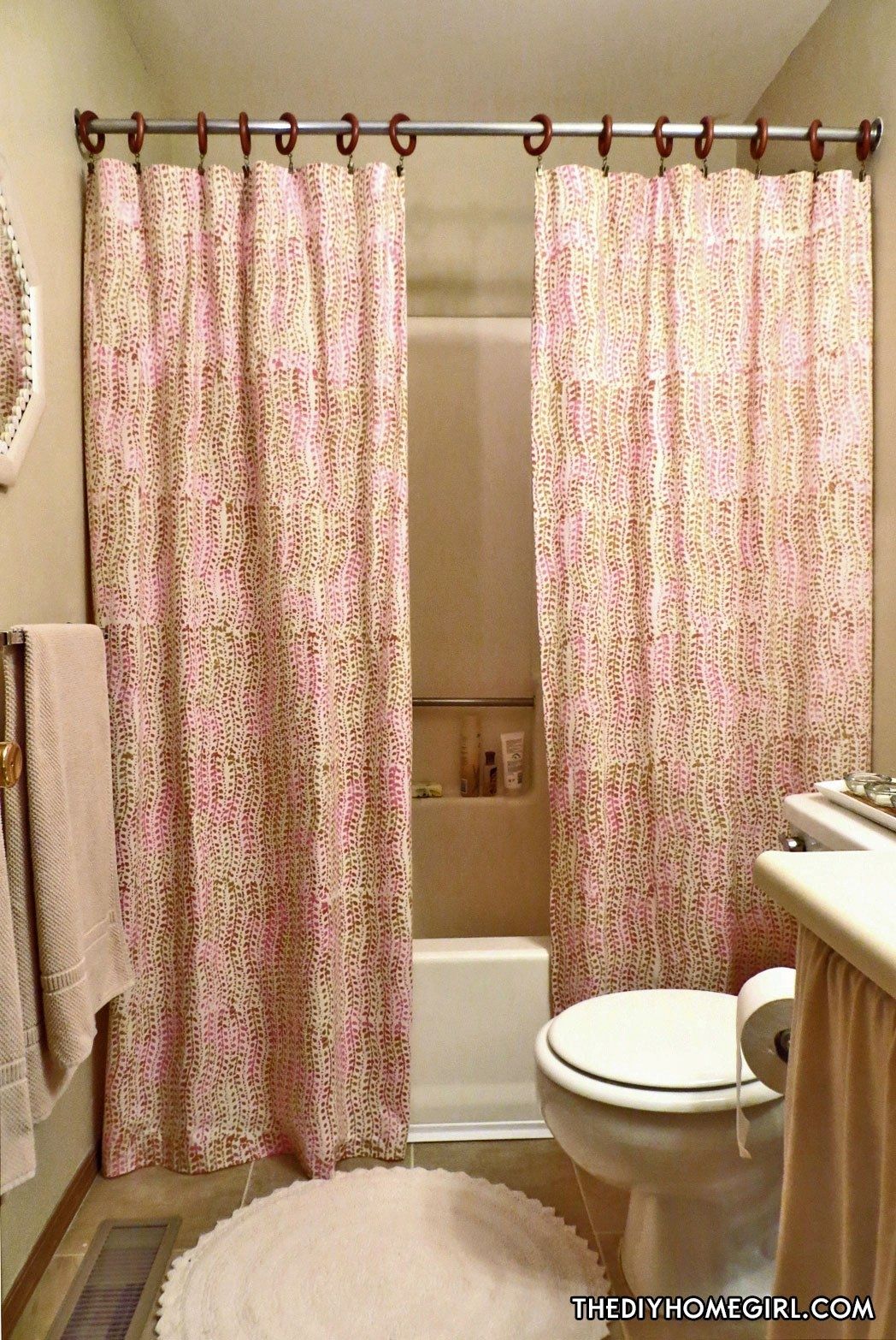Two Panel Shower Curtain A Plus Design Reference Regarding Double Panel Shower Curtains (View 1 of 25)