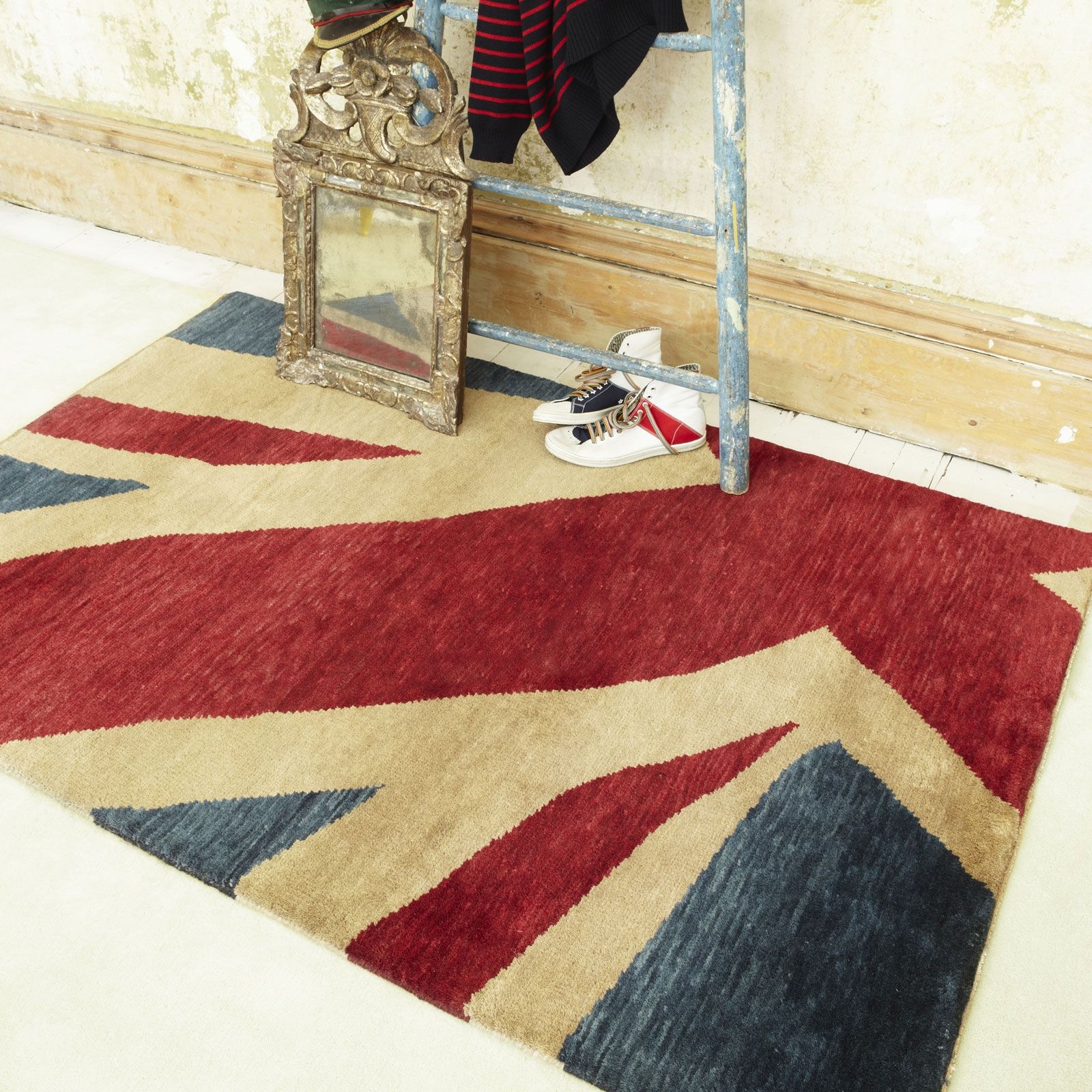 Union Jack Wool Rugs Vintage Stles With Free Uk Home Delivery In Union Jack Rugs (View 3 of 15)