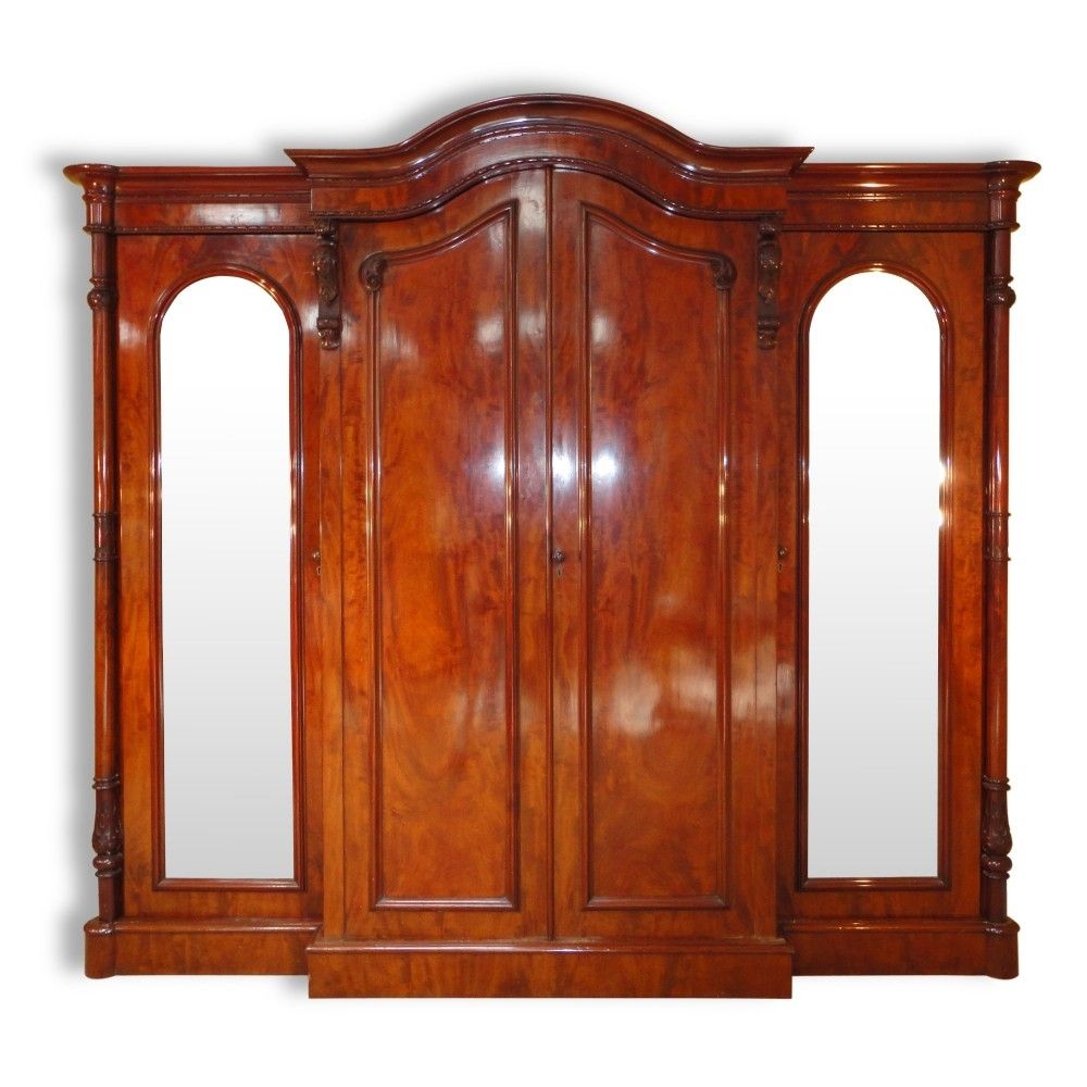 Victorian Mahogany Four Door Breakfront Wardrobe 284017 With Breakfront Wardrobe (Photo 8 of 15)