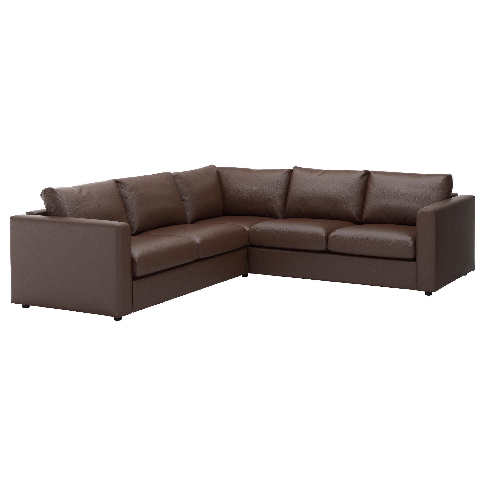 Vimle Corner Sofa 4 Seat Farsta Dark Brown Ikea For 4 Seat Couch (View 4 of 15)