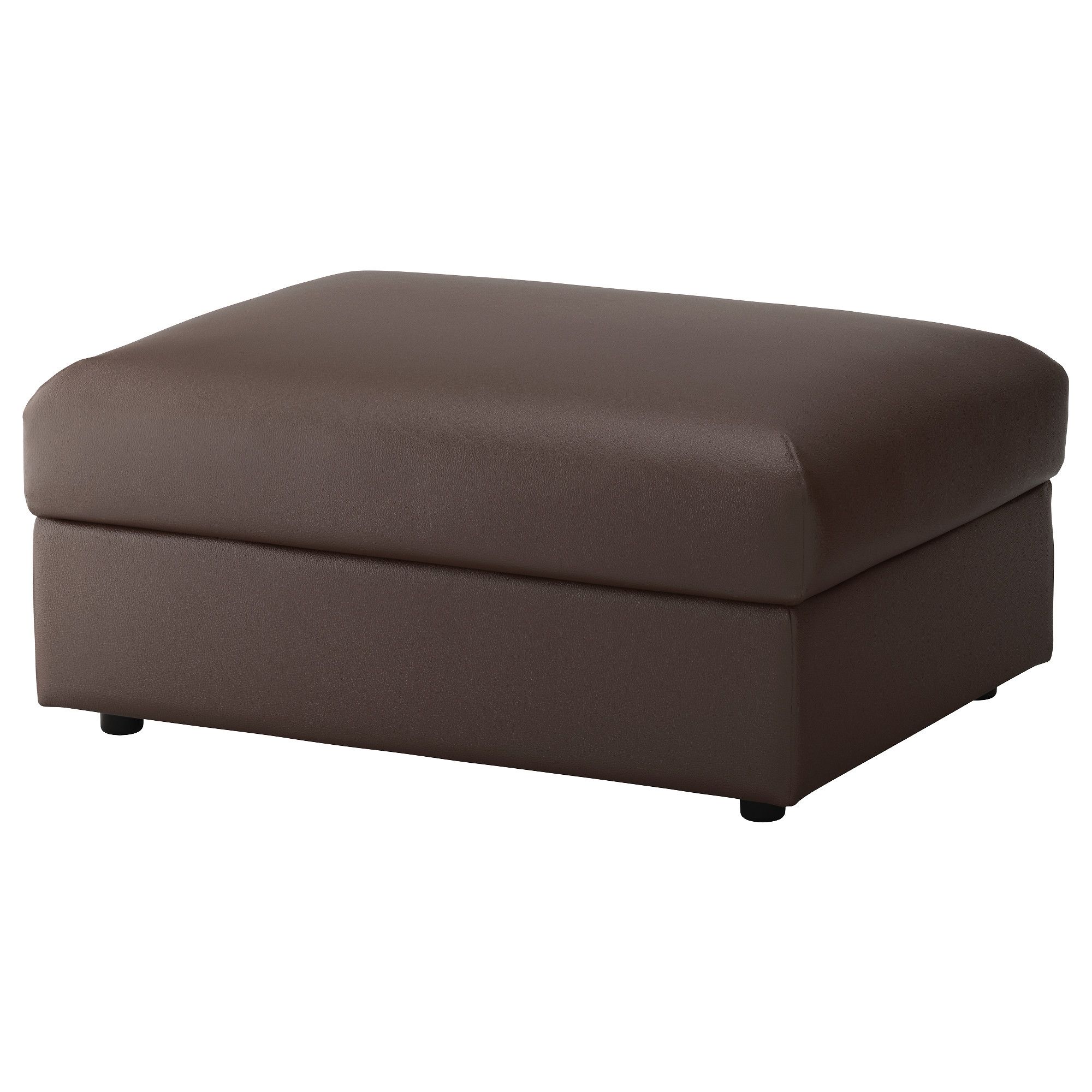 Vimle Footstool With Storage Farsta Dark Brown Ikea Throughout Fabric Footstools And Pouffes (View 3 of 15)