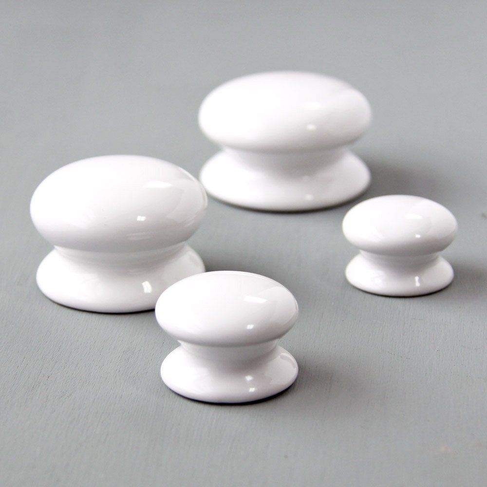 White Ceramic Cabinet Knobs Regarding Porcelain Cupboard Knobs (View 23 of 25)