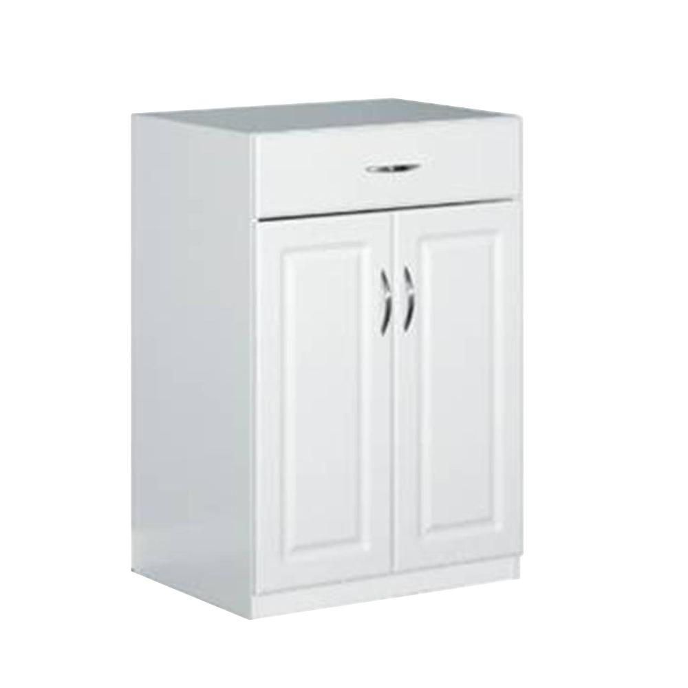 White Free Standing Cabinets Garage Cabinets Storage Systems Intended For Free Standing Storage Cupboards (Photo 6 of 15)