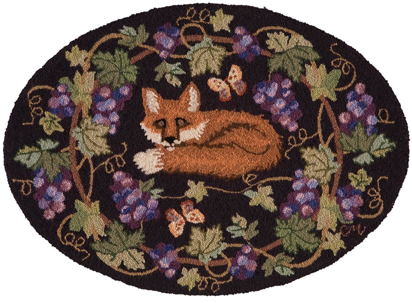 Wine Country Fox Oval Hand Hooked Rug Claire Murray With Regard To Oval Rugs (View 3 of 15)
