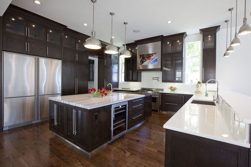 Wonderful Best Harmon Pendant Lights In Contemporary Kitchen With Pendant Light Simple Marble Counters (View 10 of 25)