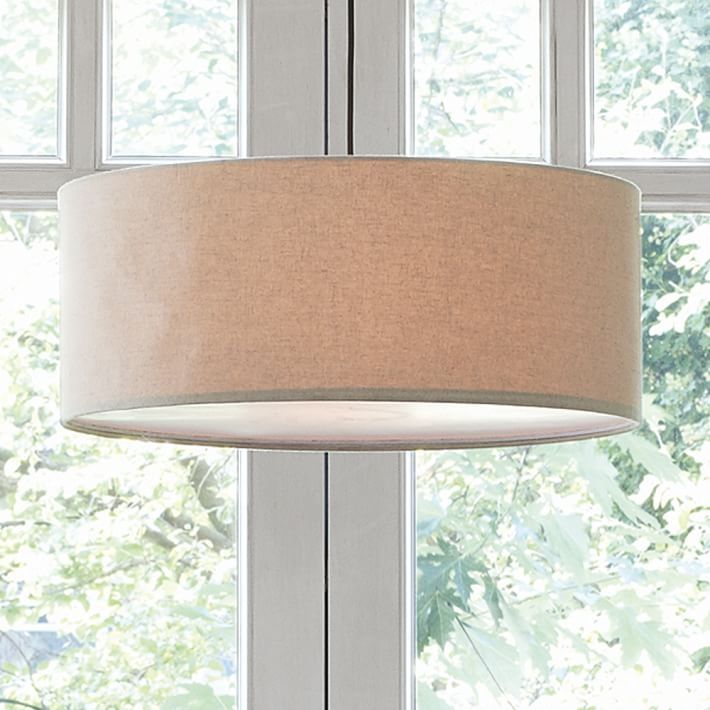 Wonderful Elite West Elm Drum Lights In Short Drum Pendant Natural Linen West Elm (View 4 of 25)