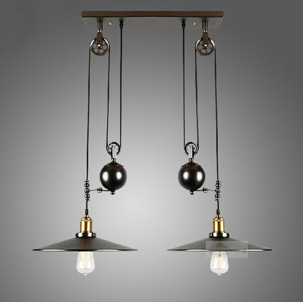 Wonderful High Quality Double Pulley Pendant Lights With Regard To Popular Black Pulley Buy Cheap Black Pulley Lots From China Black (View 17 of 25)