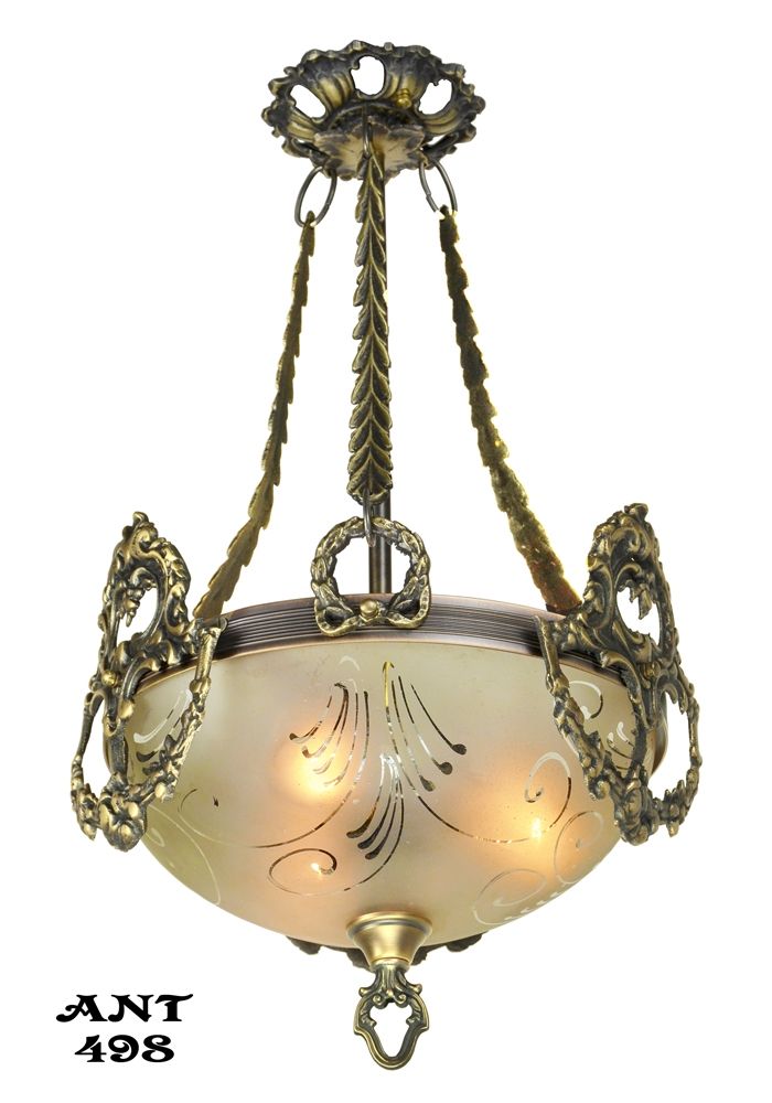 Wonderful New Edwardian Pendant Lights Within Vintage Hardware Lighting Antique Edwardian Ceiling Bowl (Photo 4 of 25)