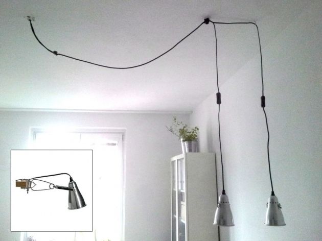 Wonderful Top Ikea Plug In Pendant Lights Within Beautiful Turn Fas Clamp Spotlight Into Pendant Lamp Ikea Hackers (View 18 of 25)