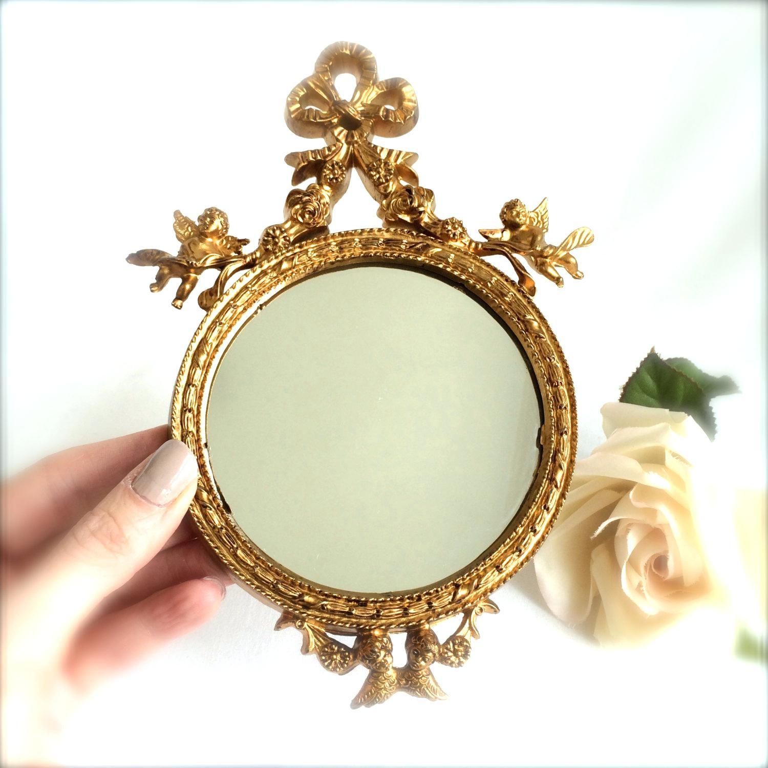 11 H Mirror Gold Oval Italian Vintage Decorative Upcycle Ornate With Regard To Ornate Wall Mirrors (Photo 20 of 20)