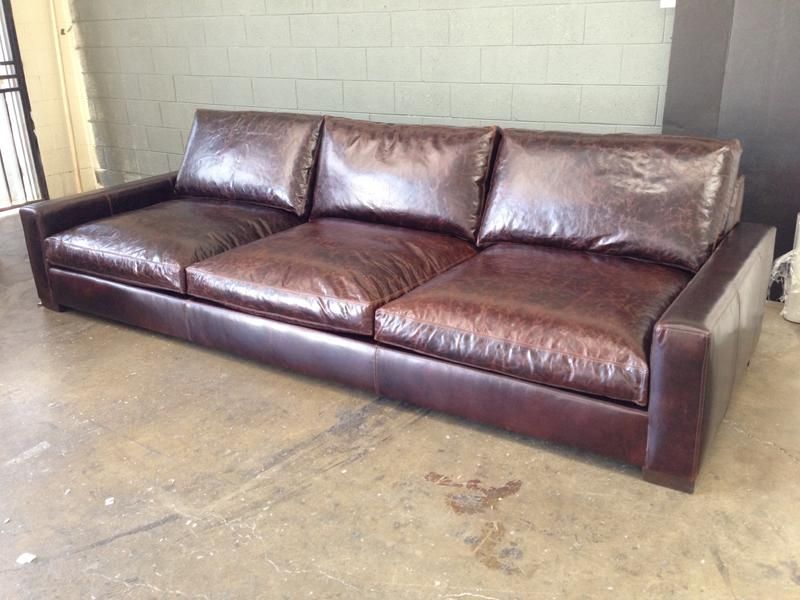 11Ft. Braxton Leather Sofa In Brompton Cocoa Mocha (Custom Depth Inside Brompton Leather Sofas (Photo 11 of 20)