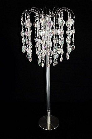 13 Faux Crystal Beaded Chandelier Wedding Centerpiece Throughout Faux Crystal Chandelier Centerpieces (View 20 of 25)