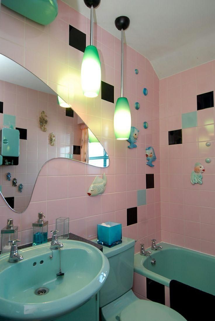 152 Best Save The Pink Bathrooms! Images On Pinterest | Bathroom Inside Retro Bathroom Mirror (Photo 17 of 20)