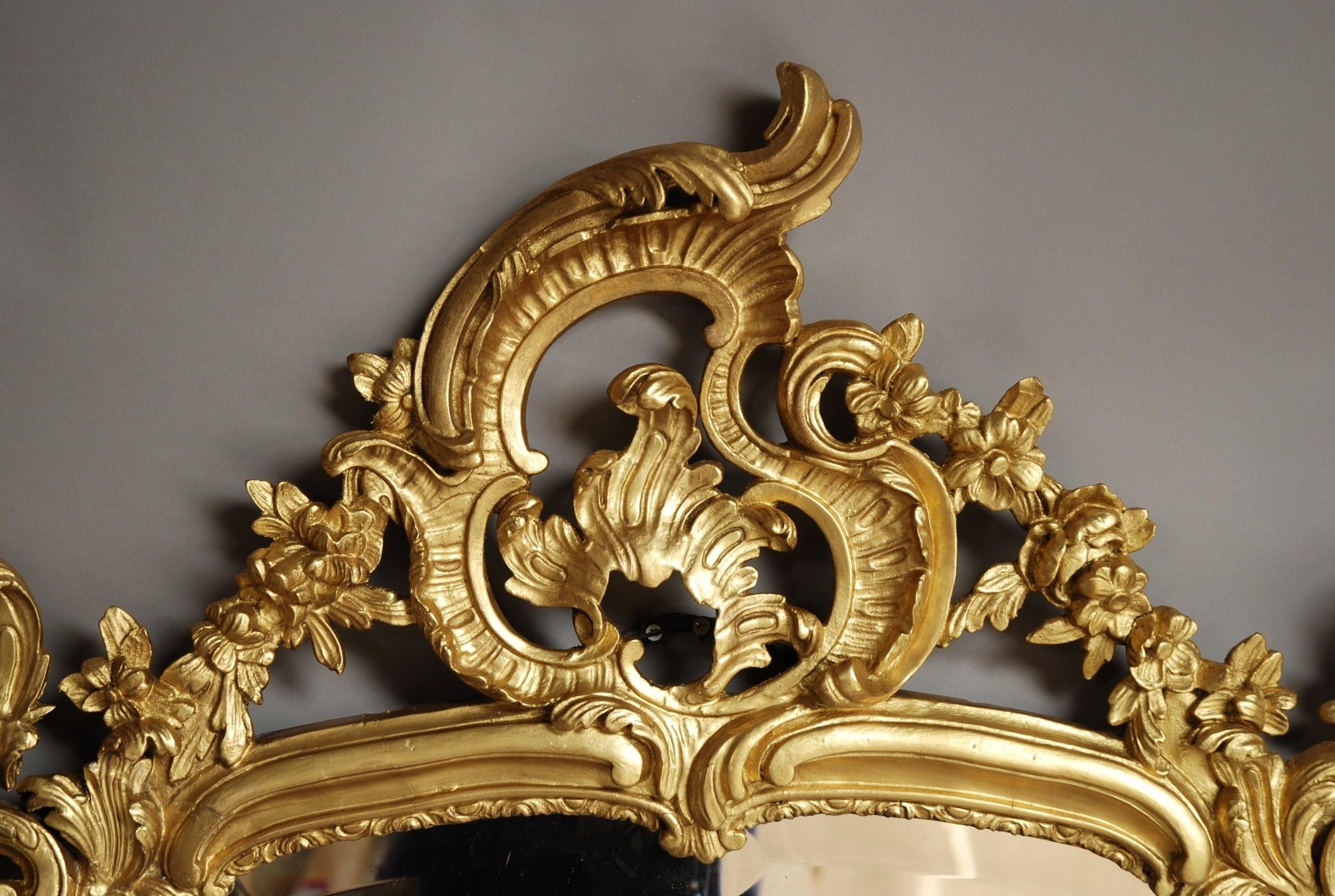 19Th Century French Mirror In The Rococo Manner (1880 England With Regard To French Rococo Mirror (Photo 20 of 20)