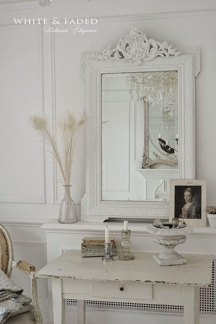 3039 Best Whites, Pastels And Neutrals At Home Images On Pinterest Intended For Shabby Chic White Mirrors (Photo 20 of 20)