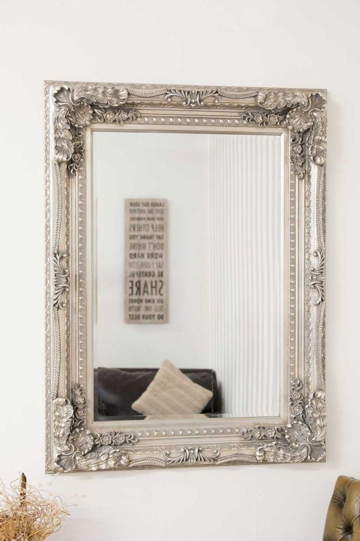33 Best Mirrors Images On Pinterest | Wall Mirrors, Antique Silver Regarding Big Silver Mirror (View 5 of 20)