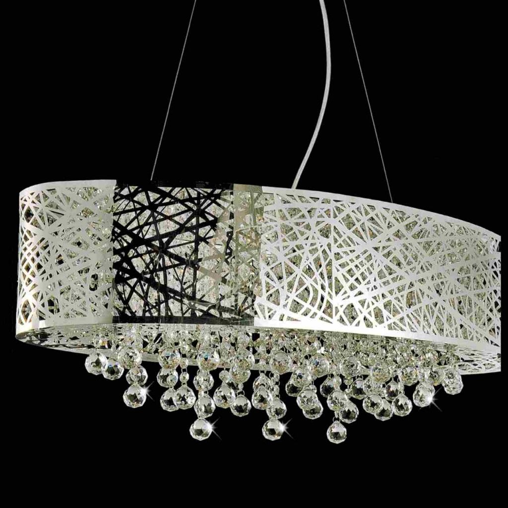 4 Light Chrome Crystal Chandelier Bcm 030 Sc4 Nice Modern Crystal With Regard To Chandelier With Shades And Crystals (View 25 of 25)