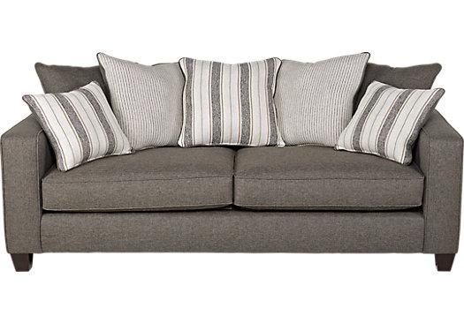$444.00 – Parker Place Gray Sofa – Classic – Transitional, Polyester Throughout Gray Sofas (Photo 7 of 20)
